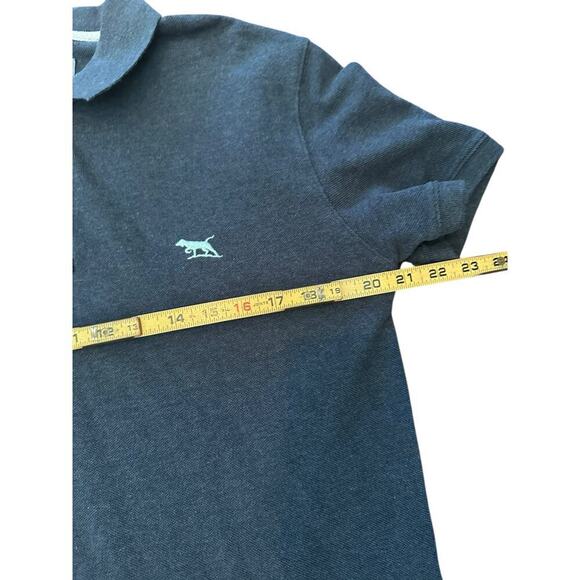 Gunn Polo Men's Pique Gray Short Sleeve Sport Fit Polo Shirt Size Large - Picture 3 of 3